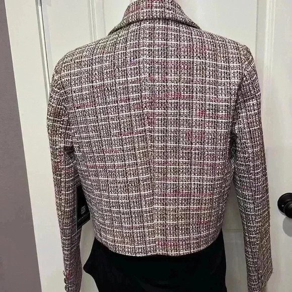 NWT BAGATELLE PLAID TWEED POLYESTER/WOOL LINED BLAZER SIZE MEDIUM - Picture 7 of 12